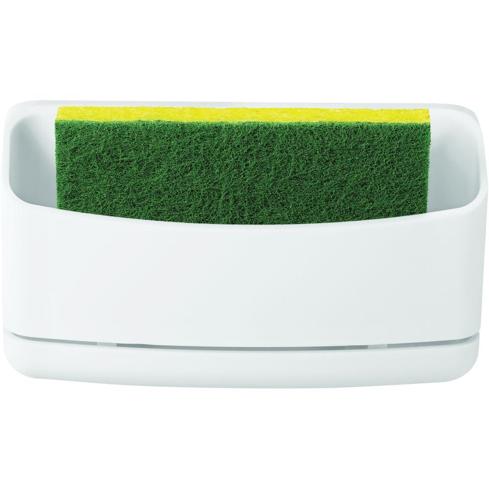 Command Under Sink Sponge Caddy - 9.4" Height x 12" Width x 7.8" Depth - White - 1 / Pack. Picture 2