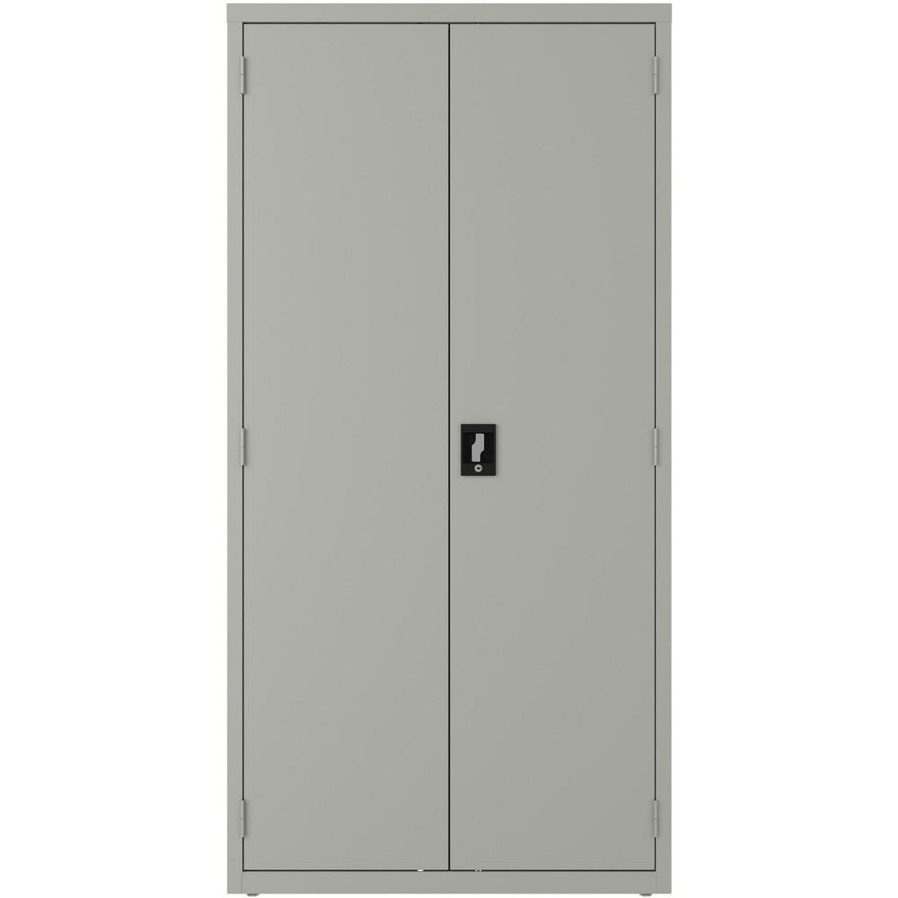 Lorell Fortress Series Wardrobe Cabinet - 18" x 36" x 72" - 2 x Door(s) - Locking Door - Gray - Steel - Recycled. Picture 3