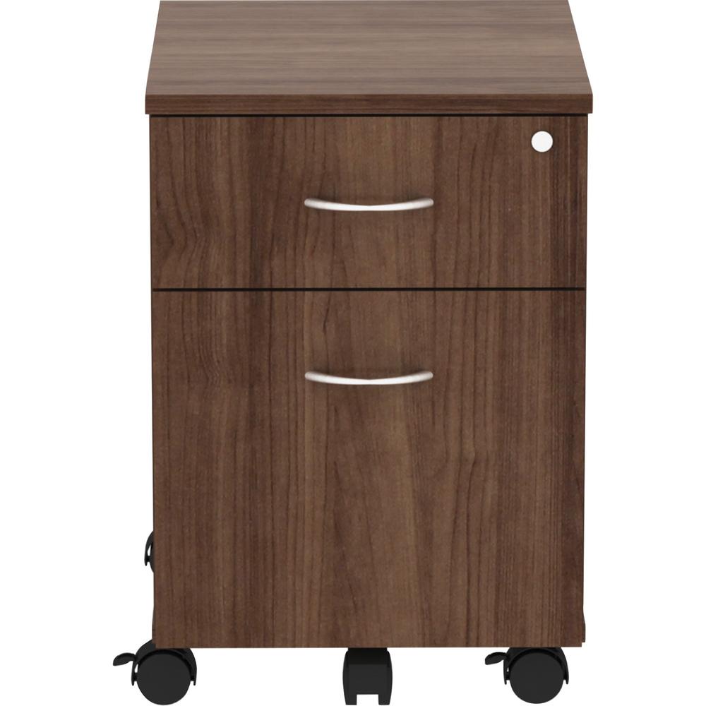 Lorell Relevance Series 2-Drawer File Cabinet - 15.8" x 19.9"22.9" - 2 x File, Box Drawer(s) - Finish: Laminate, Walnut. Picture 6