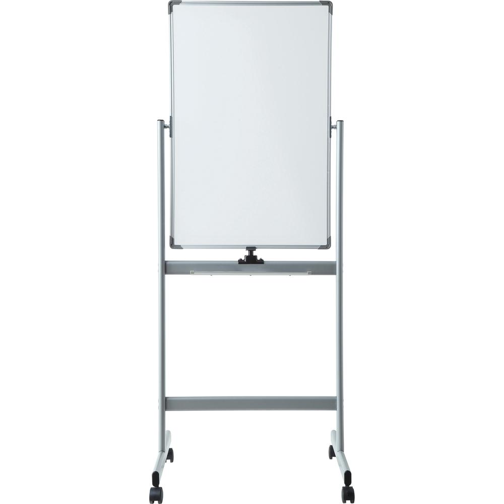 Lorell Double-sided Magnetic Whiteboard Easel - 24" (2 ft) Width x 36" (3 ft) Height - White Surface - Square - Vertical - Floor Standing - Magnetic - 1 Each. Picture 5