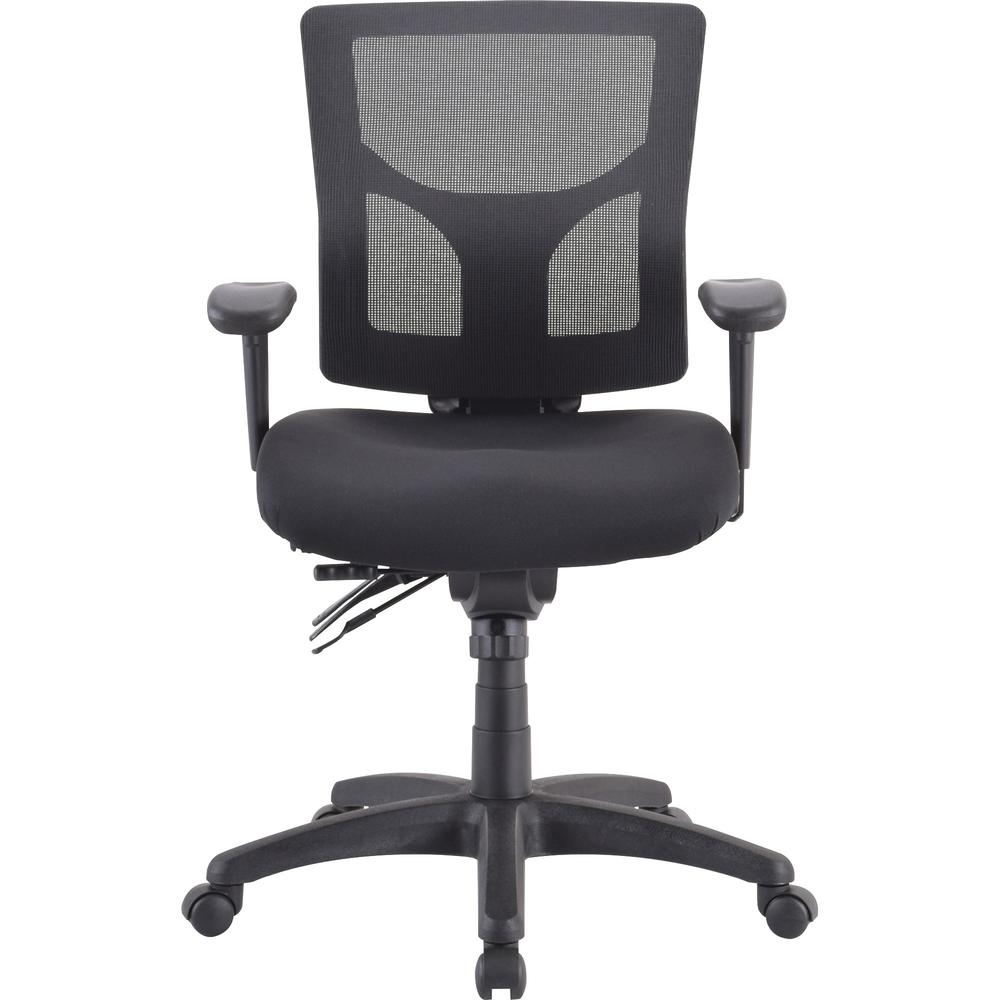 Lorell Conjure Executive Mid-back Mesh Back Chair - Black Seat - Black Back - 5-star Base - 1 Each. Picture 7