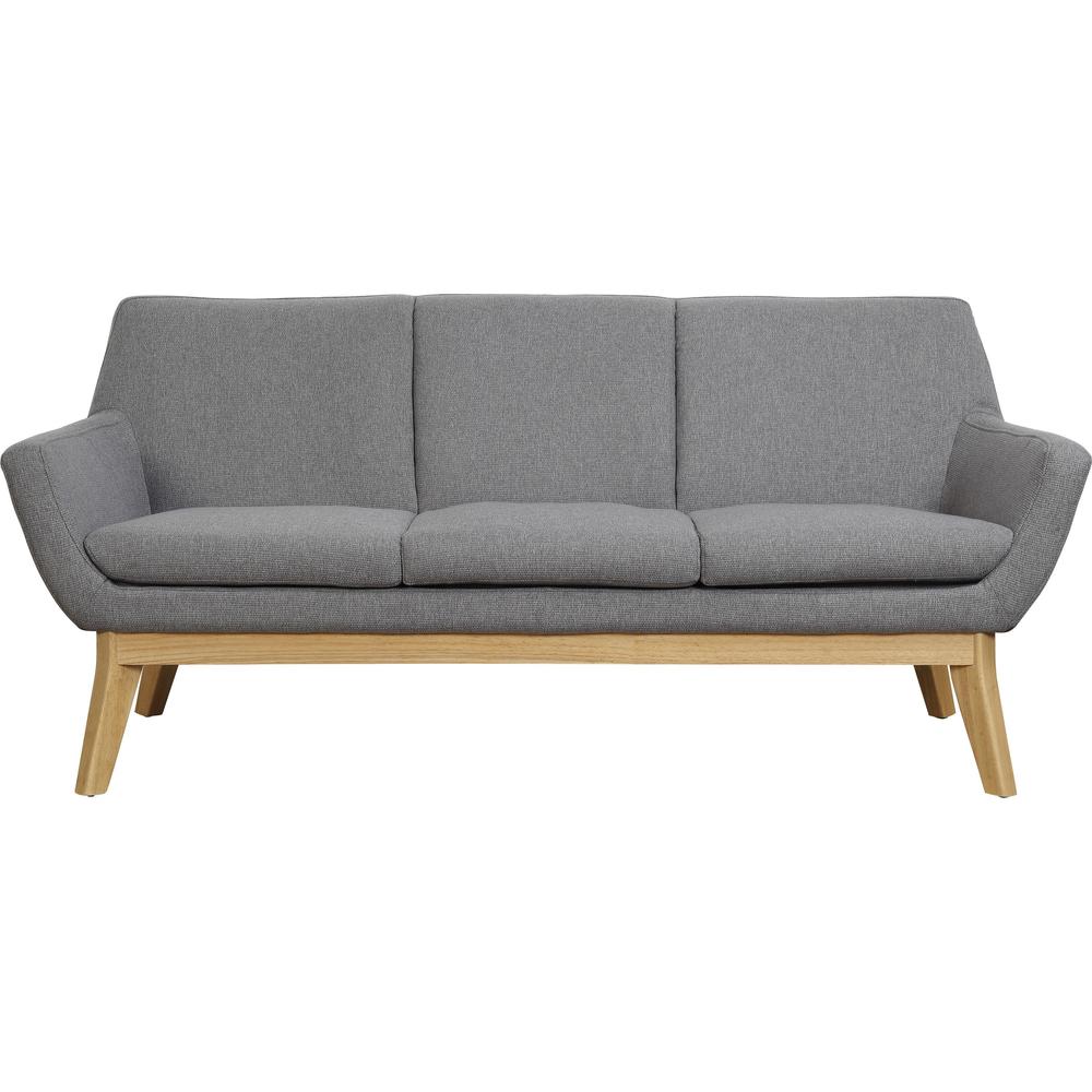 Lorell Quintessence Collection Upholstered Sofa - 19.8" x 73.3" x 32.8" - Material: Wood Leg - Finish: Gray. Picture 3
