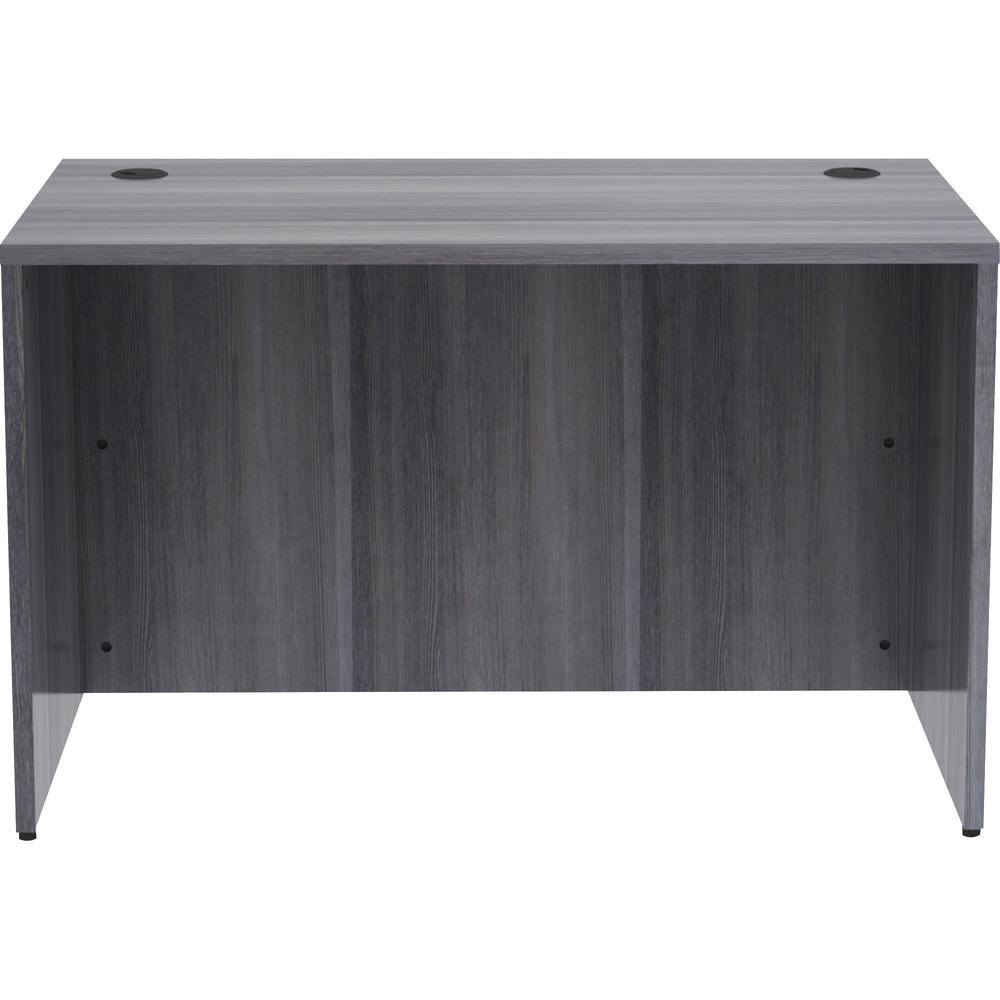 Lorell Weathered Charcoal Laminate Desking Desk Shell - 48" x 30" x 29.5" , 1" Top - Material: Polyvinyl Chloride (PVC) Edge - Finish: Laminate Top, Weathered Charcoal Top. Picture 10