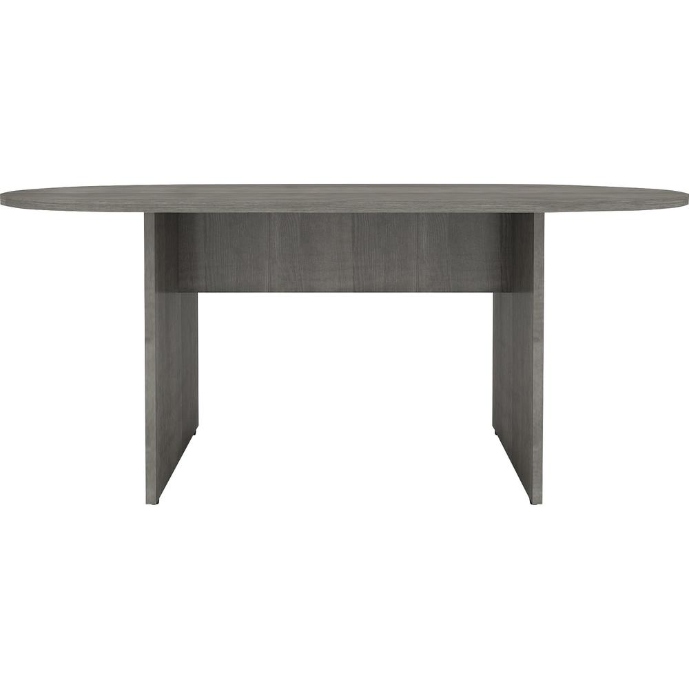 Lorell Weathered Charcoal Laminate Desking - 1.3" Top, 0" Edge, 72" x 29.5" x 36" - Finish: Laminate, Charcoal Surface. Picture 2