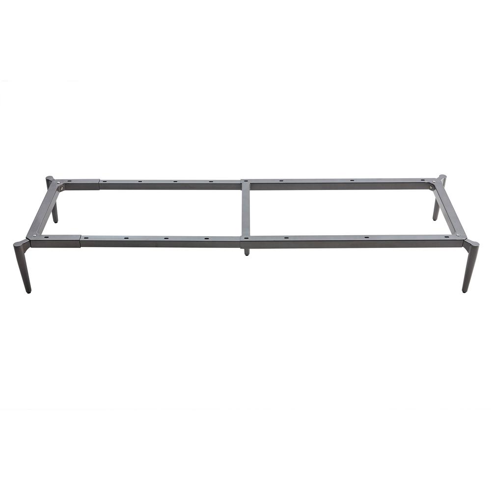 Lorell Contemporary ReceptionCollection Adjustable Metal Base - 47.9" x 22.9"9.8" - Material: Metal - Finish: Gray. Picture 4