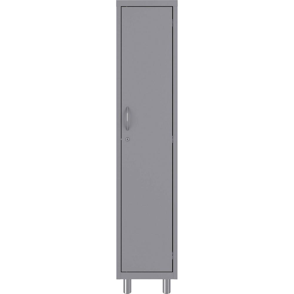 Lorell Makerspace Storage System Steel Locker - In-Floor - Overall Size 72" x 15" x 18" - Gray - Steel. Picture 4