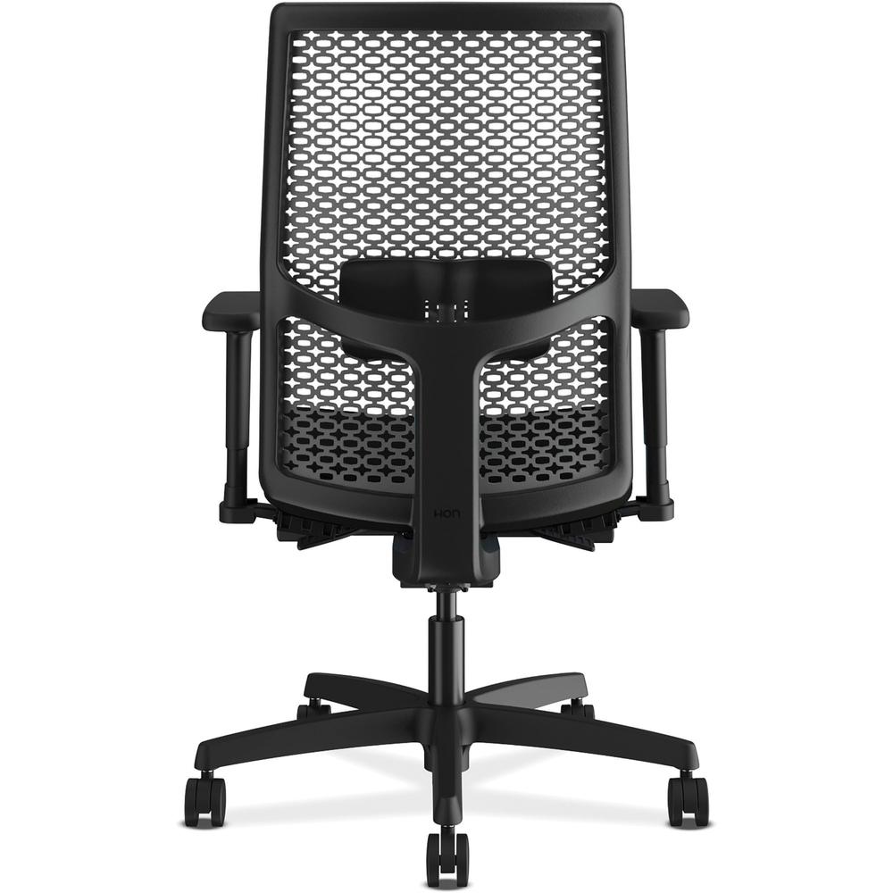 HON Ignition ReActiv Chair - Black Fabric Seat - Black Mesh Back - Black Frame - Mid Back - Black. Picture 2