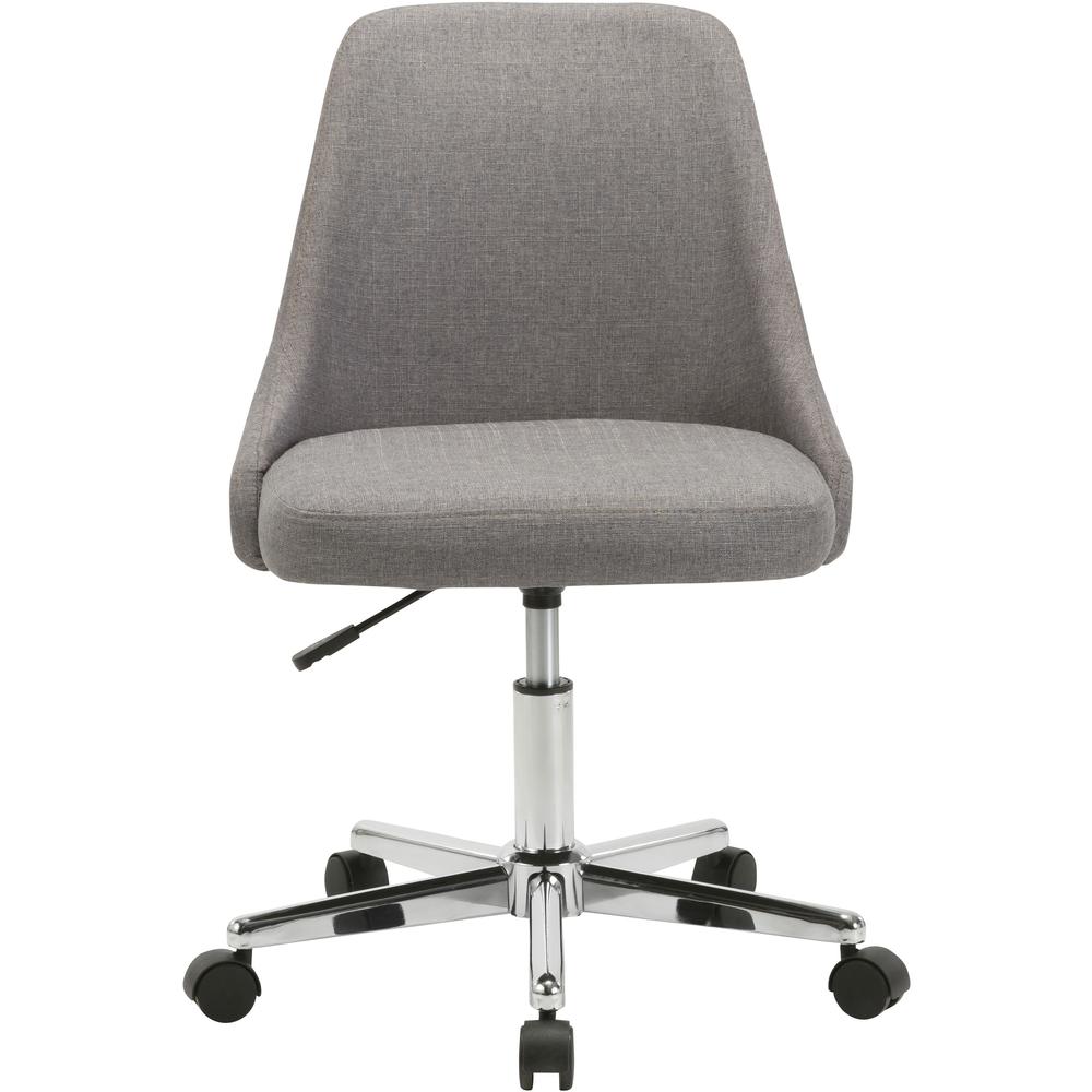Lorell Task Chair - 22.5" x 24.4" x 31.5" - Material: Fabric, Chrome Base - Finish: Gray. Picture 3