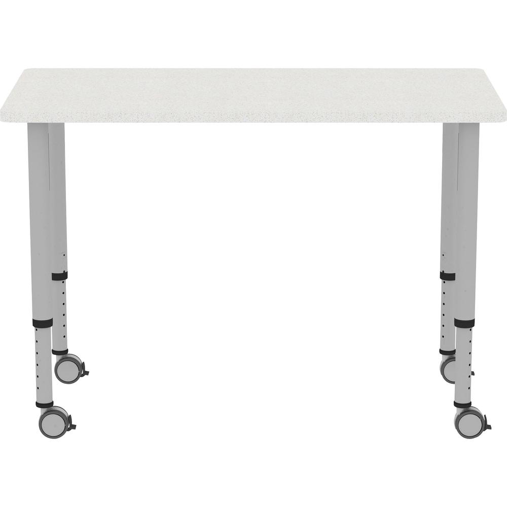 Lorell Attune Height-adjustable Multipurpose Rectangular Table - Rectangle Top - Adjustable Height - 26.62" to 33.62" Adjustment x 48" Table Top Width x 23.62" Table Top Depth - 33.62" Height - Assemb. Picture 5