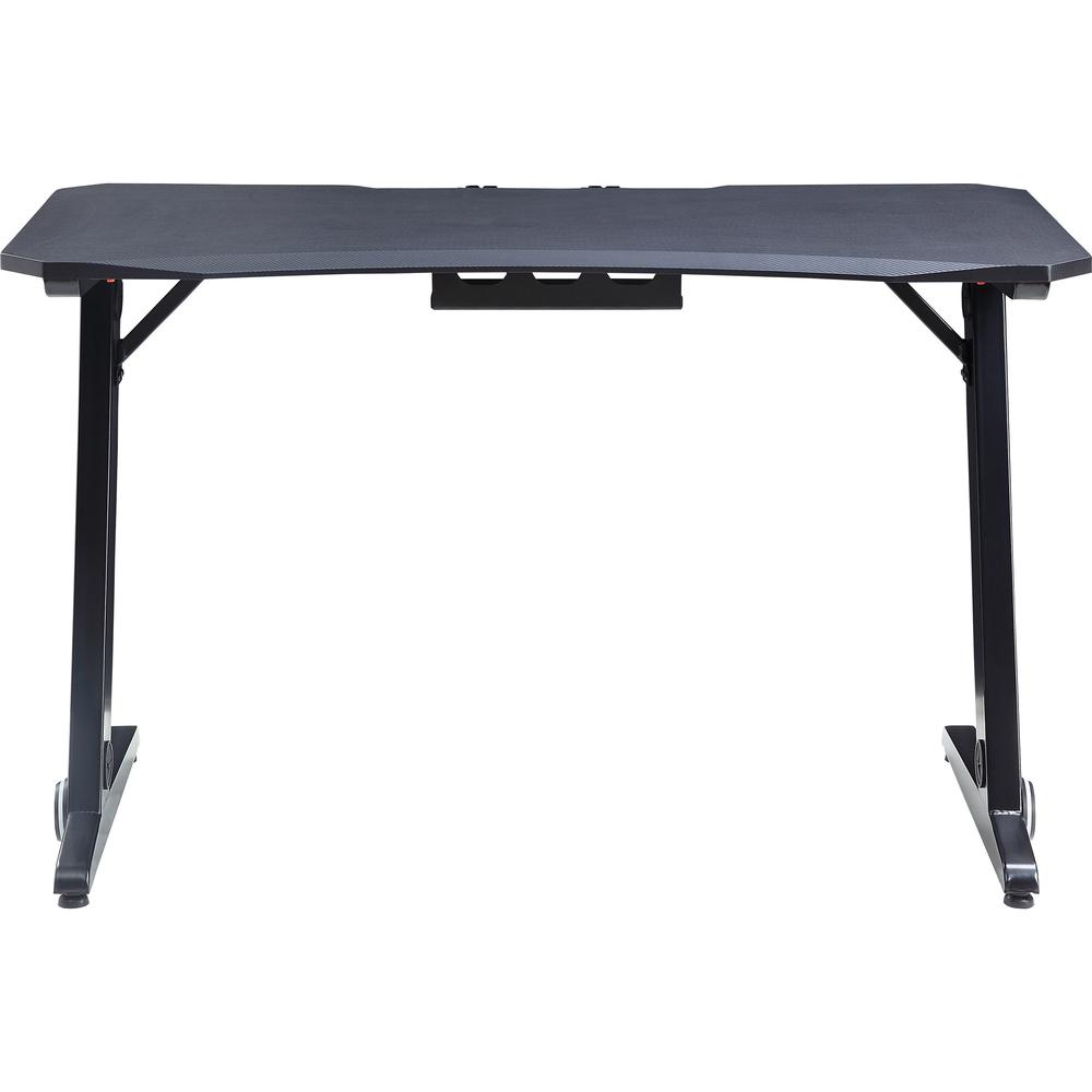 Lorell Standard Ergonomic Gaming Desk - x 47" Table Top Width x 23.75" Table Top Depth - 29" Height - Assembly Required - Black. Picture 7