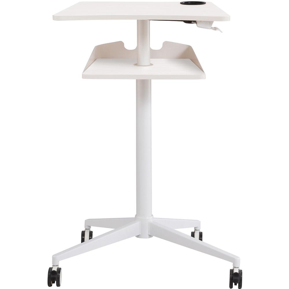 Safco Active Collection Vum Mobile Workstation - 25.3" x 19.8" x 47.8" - 2 Shelve(s) - Finish: White. Picture 6