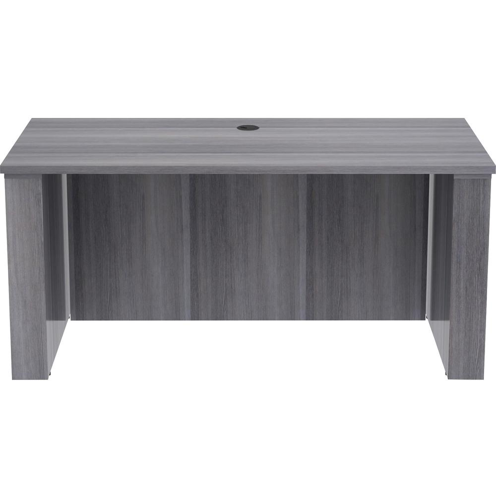 Lorell Essentials Series Sit-to-Stand Desk Shell - 0.1" Top, 1" Edge, 60" x 29"49" - Finish: Weathered Charcoal. Picture 2