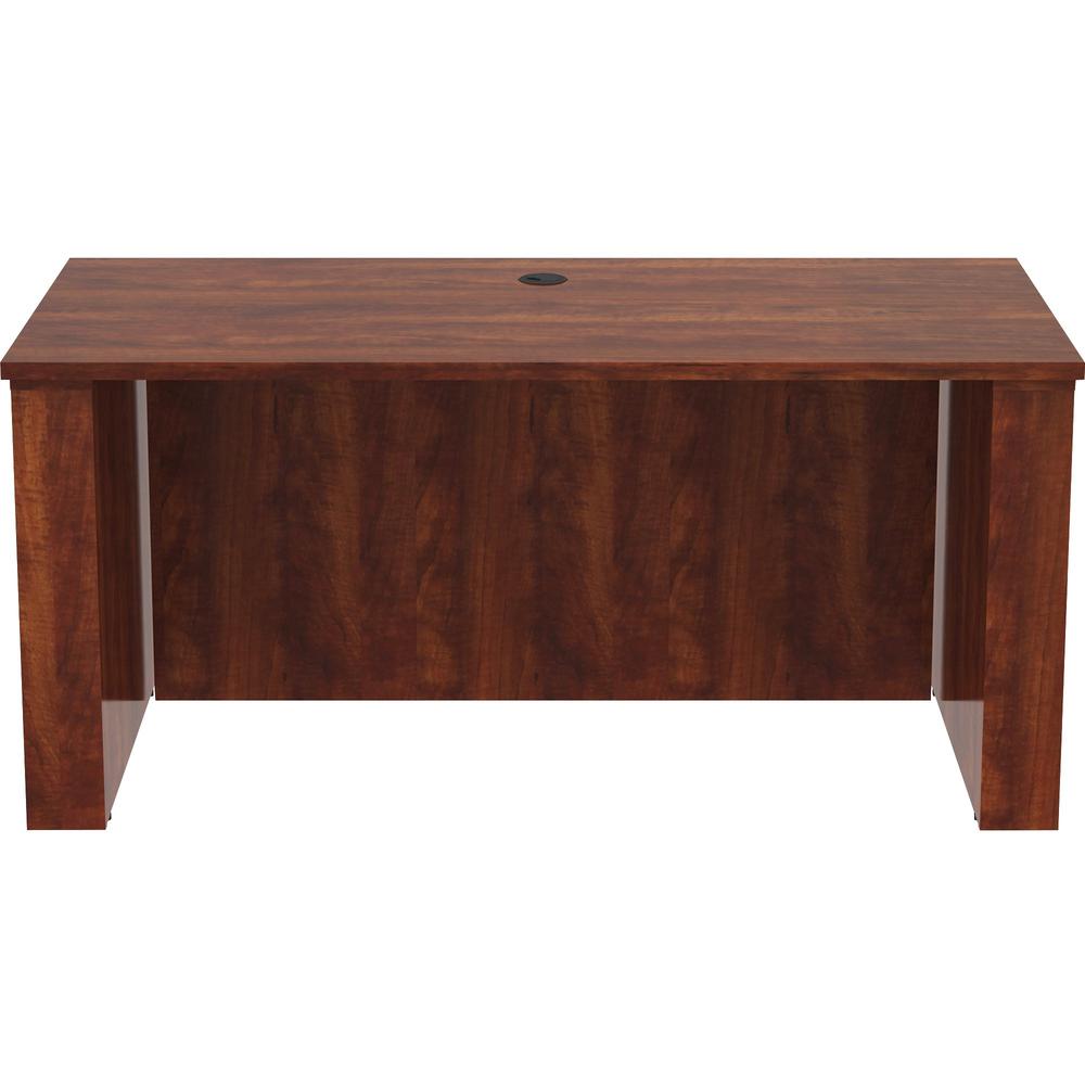 Lorell Essentials 60" Sit-to-Stand Desk Shell - 0.1" Top, 1" Edge, 60" x 29"49" - Finish: Cherry. Picture 4