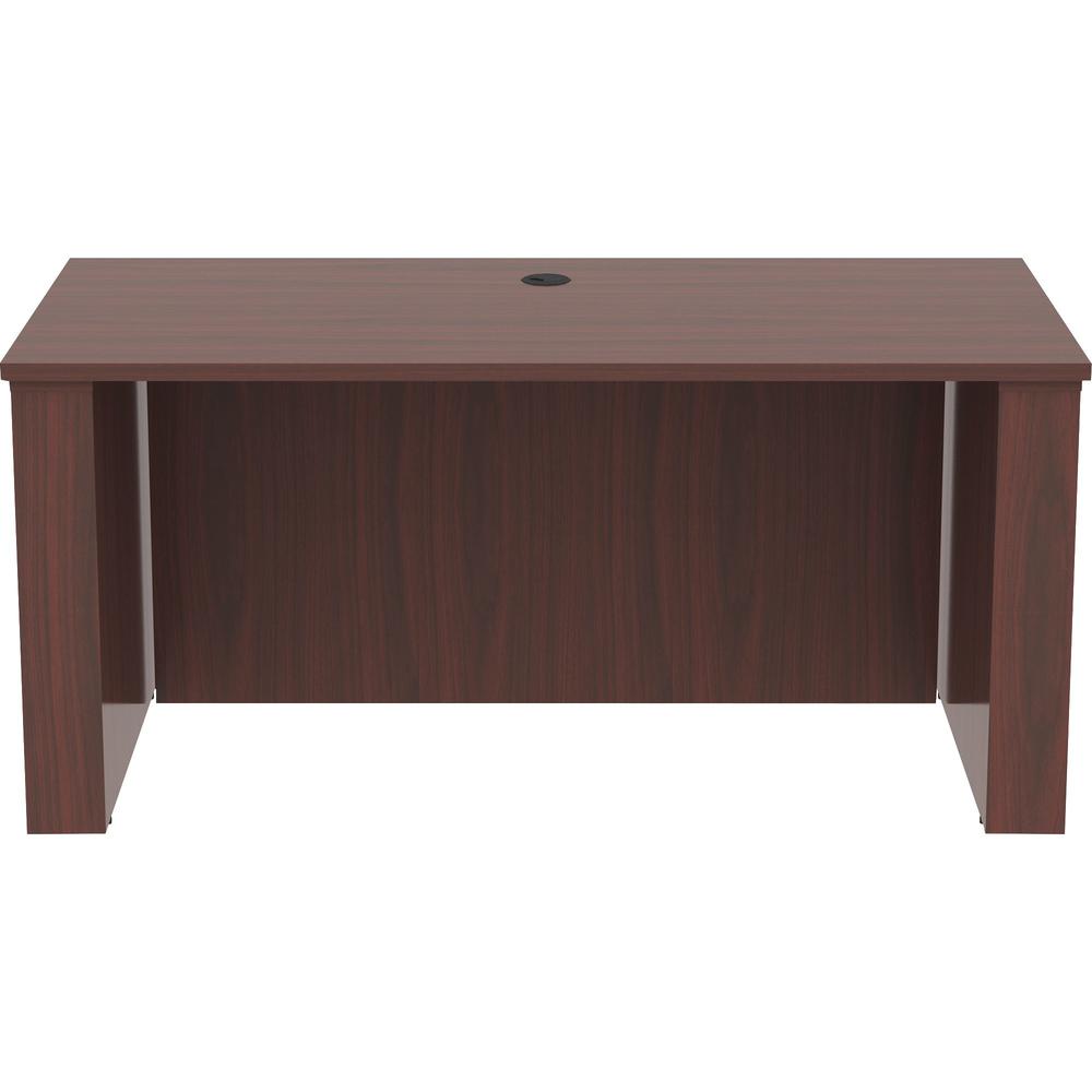 Lorell Essentials 60" Sit-to-Stand Desk Shell - 0.1" Top, 1" Edge, 60" x 29" x 49" - Material: Polyvinyl Chloride (PVC) Edge - Finish: Mahogany Laminate Top, Mahogany. Picture 9