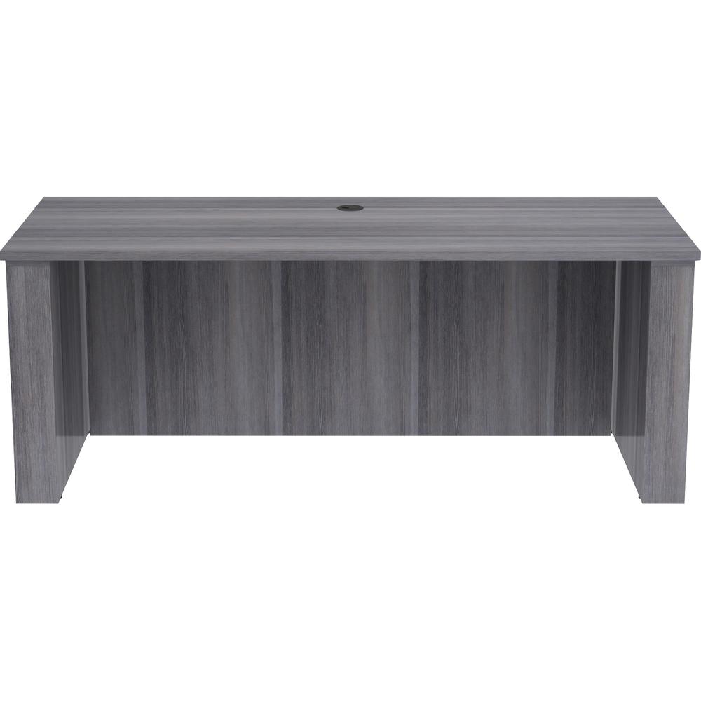 Lorell Essentials 72" Sit-to-Stand Desk Shell - 0.1" Top, 1" Edge, 72" x 29" x 49" - Material: Polyvinyl Chloride (PVC) Edge - Finish: Laminate Top, Weathered Charcoal. Picture 2