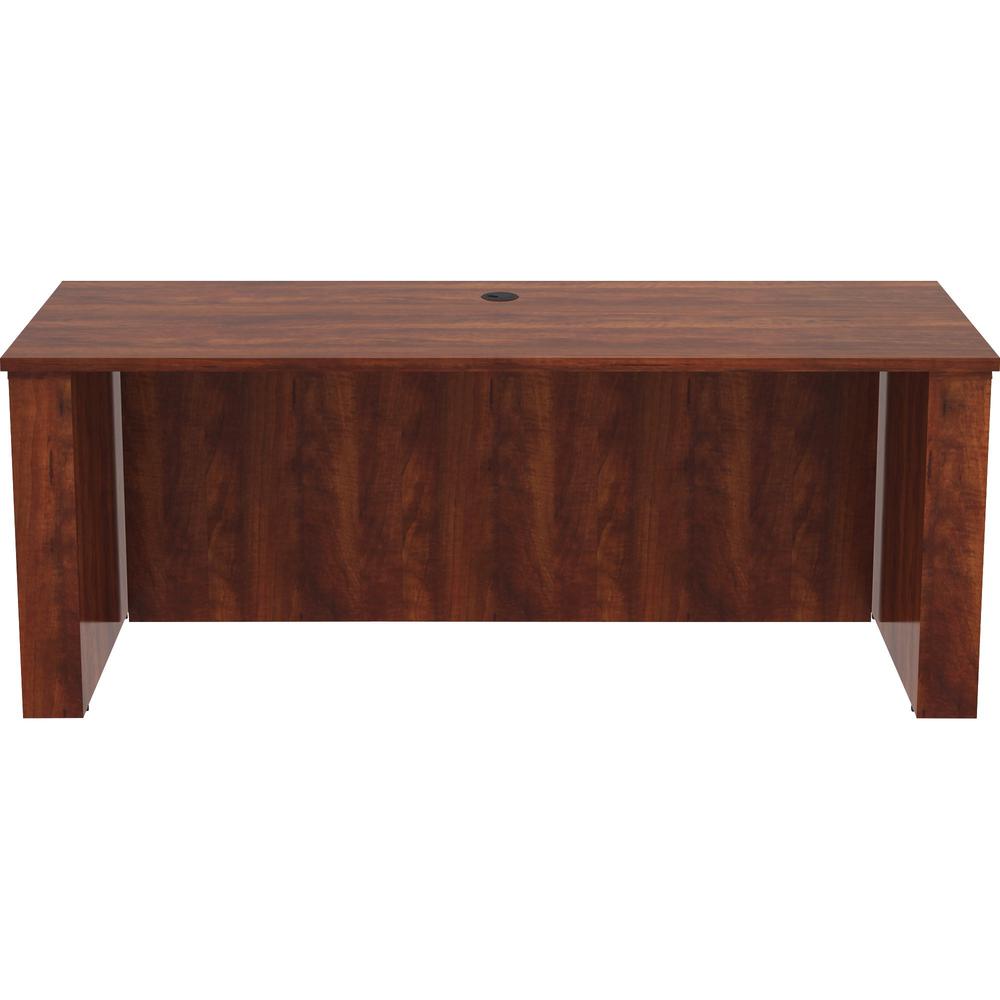Lorell Essentials Series Sit-to-Stand Desk Shell - 0.1" Top, 1" Edge, 72" x 29"49" - Finish: Cherry - Laminate Table Top. Picture 8