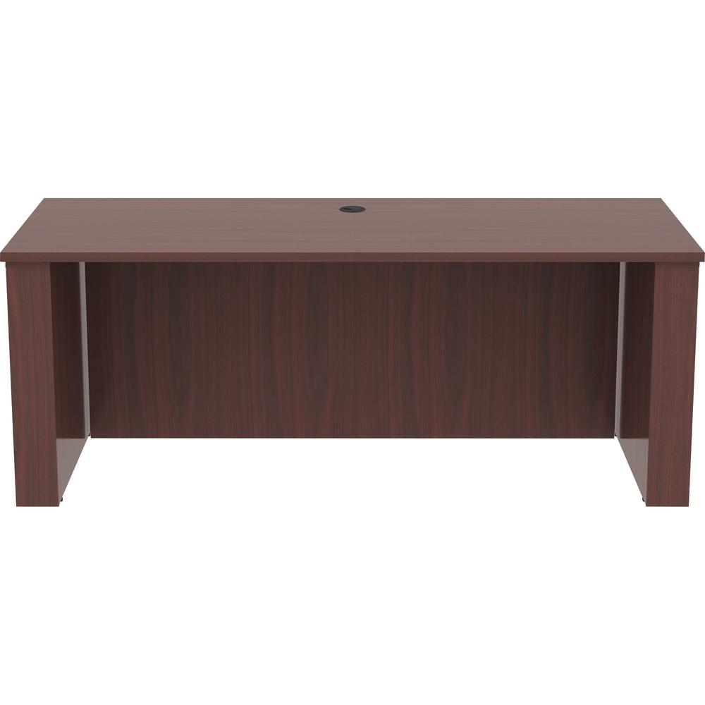 Lorell Essentials Series Sit-to-Stand Desk Shell - 0.1" Top, 1" Edge, 72" x 29"49" - Finish: Mahogany - Laminate Table Top. Picture 3