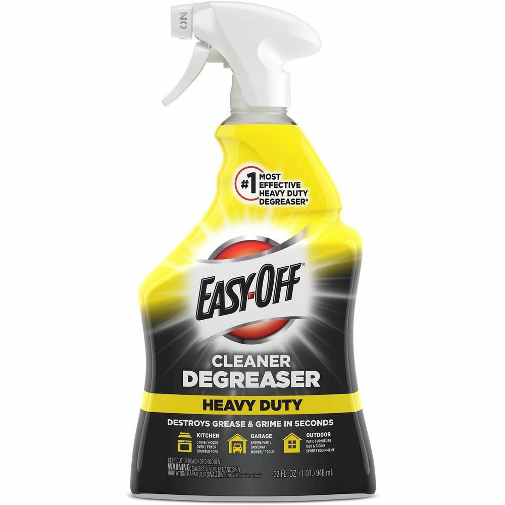 Easy-Off Cleaner Degreaser - Ready-To-Use - 32 fl oz (1 quart) - 6 / Carton - Heavy Duty - Clear. Picture 2