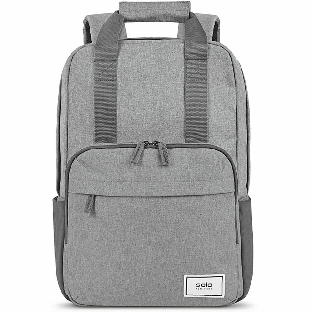 Solo Re:claim Carrying Case (Backpack) for 15.6" Notebook - Gray - Bump Resistant, Damage Resistant - Mesh Pocket - Shoulder Strap, Luggage Strap, Handle - 16.5" Height x 12.3" Width x 6.8" Depth - 1 . Picture 5