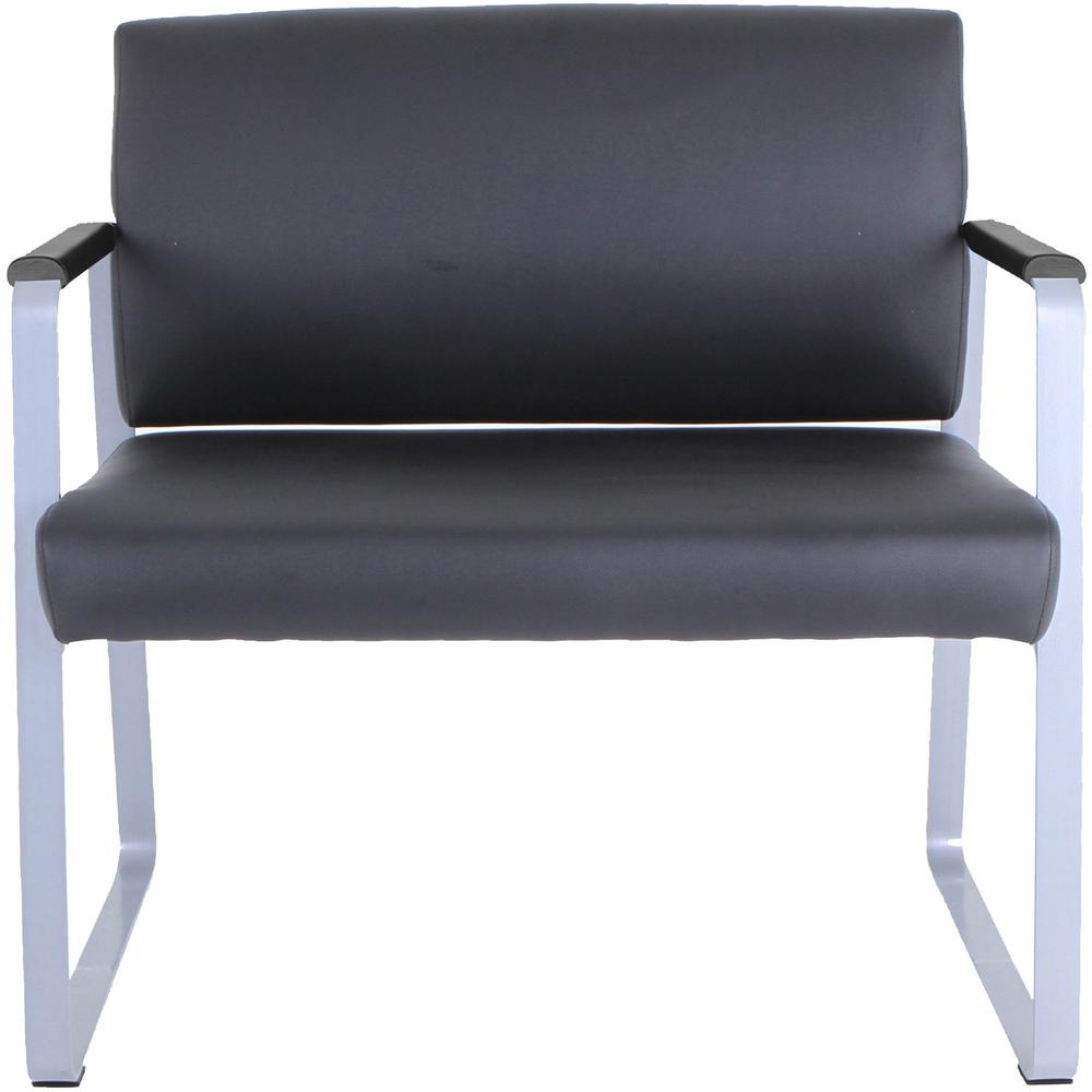 Lorell Healthcare Seating Bariatric Guest Chair - Silver Powder Coated Steel Frame - Black - Vinyl - 1 Each. Picture 14