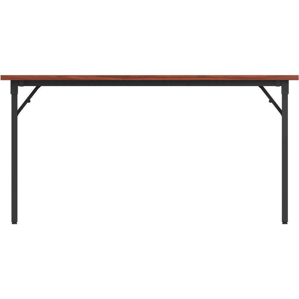 Lorell Folding Training Table - Melamine Top - 60" Table Top Width x 18" Table Top Depth x 1" Table Top Thickness - 30" HeightAssembly Required - Mahogany - Particleboard Top Material - 1 Each. Picture 12