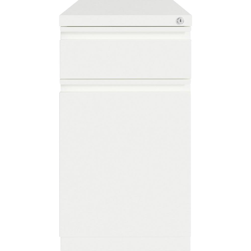 Lorell Mobile File Cabinet with Backpack Drawer - 15" x 27.8"20" - 2 x Box, File Drawer(s) - Finish: White. Picture 6