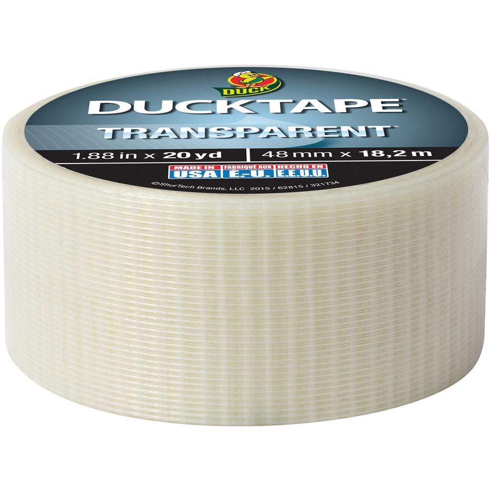 Duck Transparent Duct Tape - 20 yd Length x 1.90" Width - 1 Each - Transparent, Clear. Picture 4