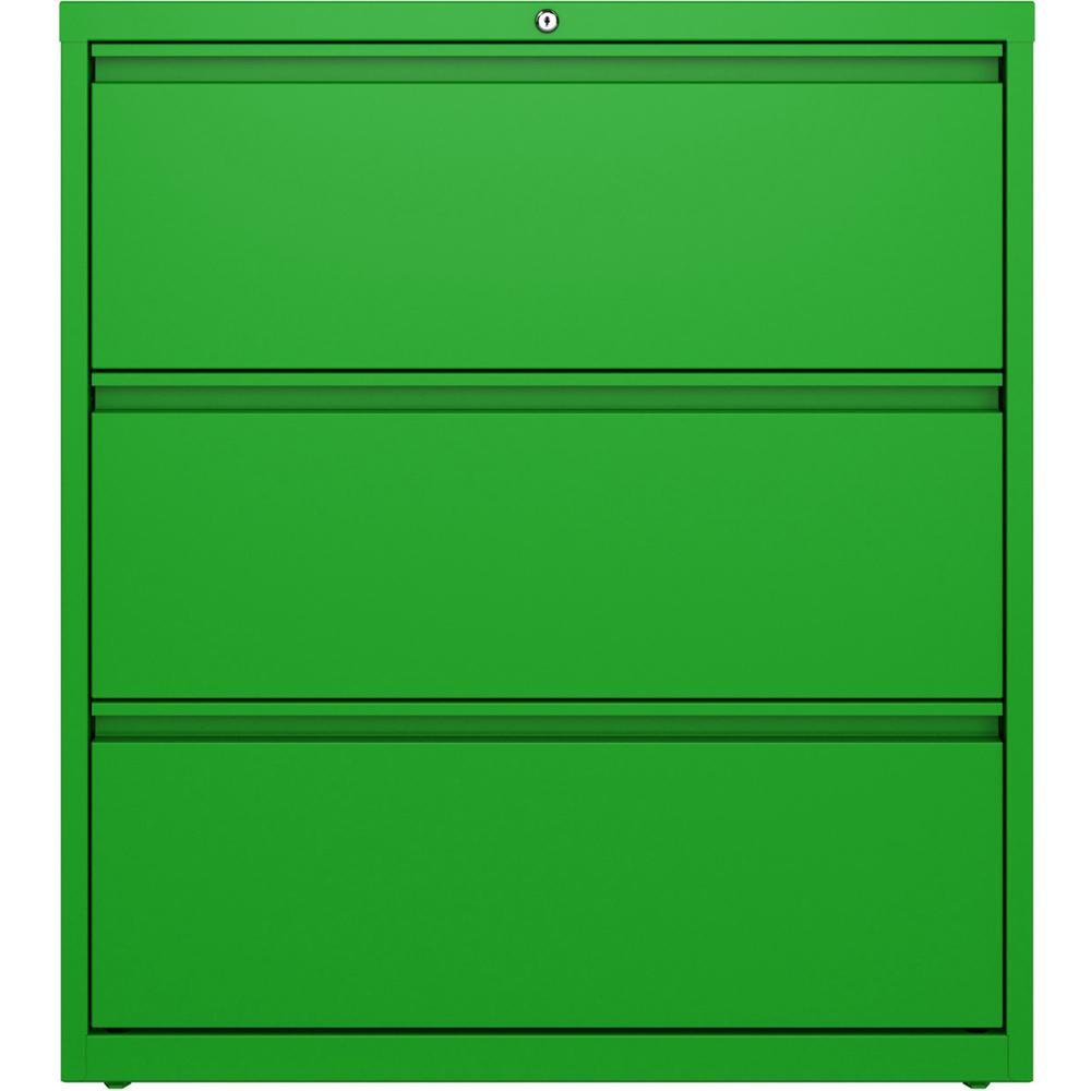 Lorell Fortress Series Lateral File - 36" x 18.8" x 40.3" - 3 x Drawer(s) for File - Letter, Legal, A4 - Lateral - Hanging Rail, Label Holder, Durable, Nonporous Surface, Removable Lock, Locking Bar, . Picture 9