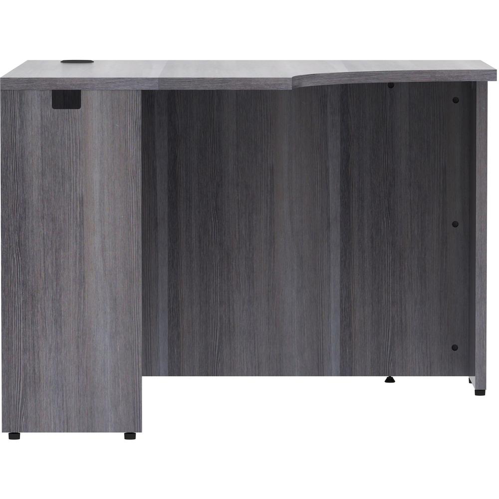 Lorell Essentials Series Corner Desk - 42" x 24"29.5" Desk, 1" Top - Finish: Weathered Charcoal Laminate. Picture 2