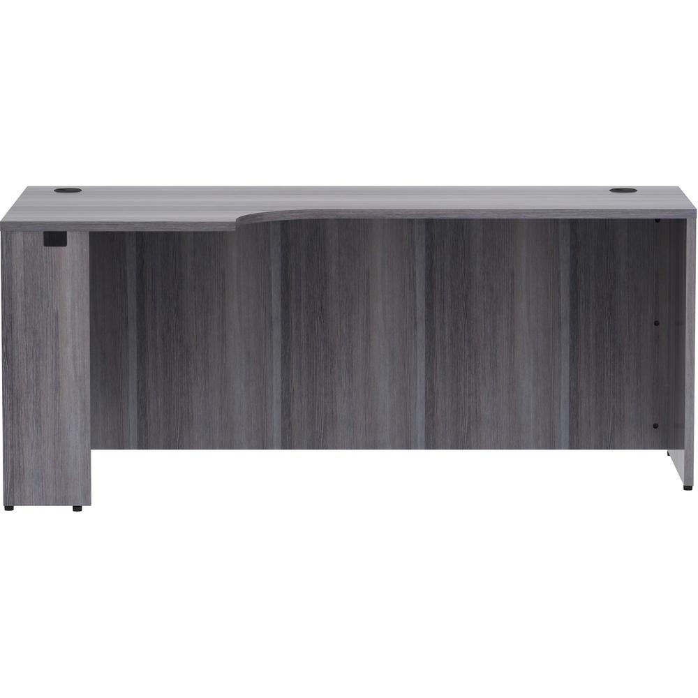 Lorell Essentials Series Left Corner Credenza - 72" x 36" x 24"29.5" Credenza, 1" Top - Finish: Weathered Charcoal Laminate. Picture 2