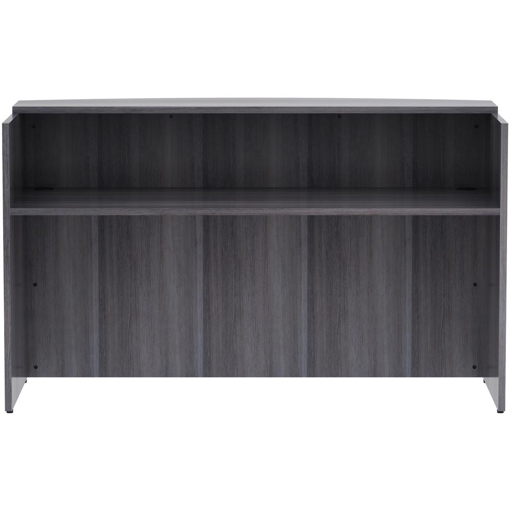 Lorell Essentials Series Front Reception Desk - 72" x 36"42.5" Desk, 1" Top - Finish: Weathered Charcoal Laminate. Picture 2