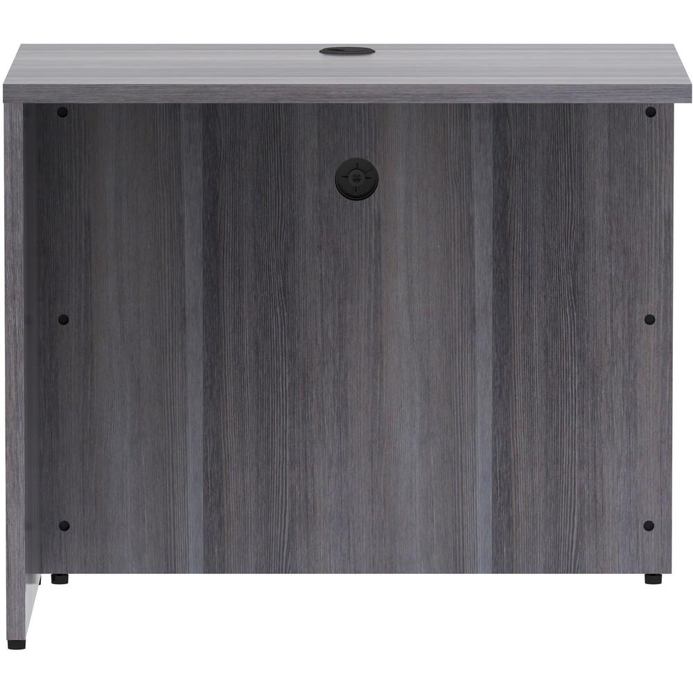Lorell Essentials Series Return Shell - 35" x 24"29.5" Return Shell, 1" Top - Finish: Weathered Charcoal Laminate. Picture 2