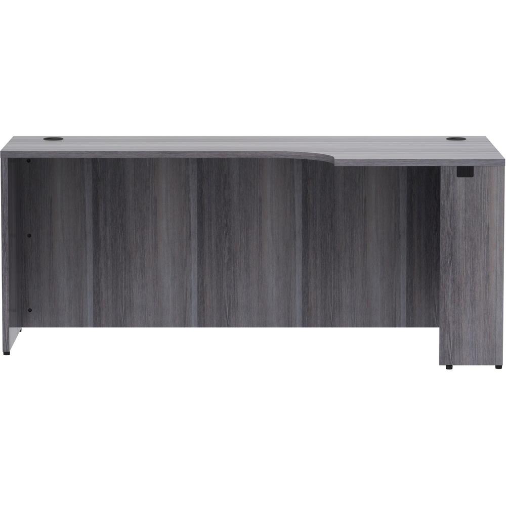 Lorell Essentials Seriese Right Corner Credenza - 72" x 36" x 24"29.5" Credenza, 1" Top - Finish: Weathered Charcoal Laminate. Picture 2