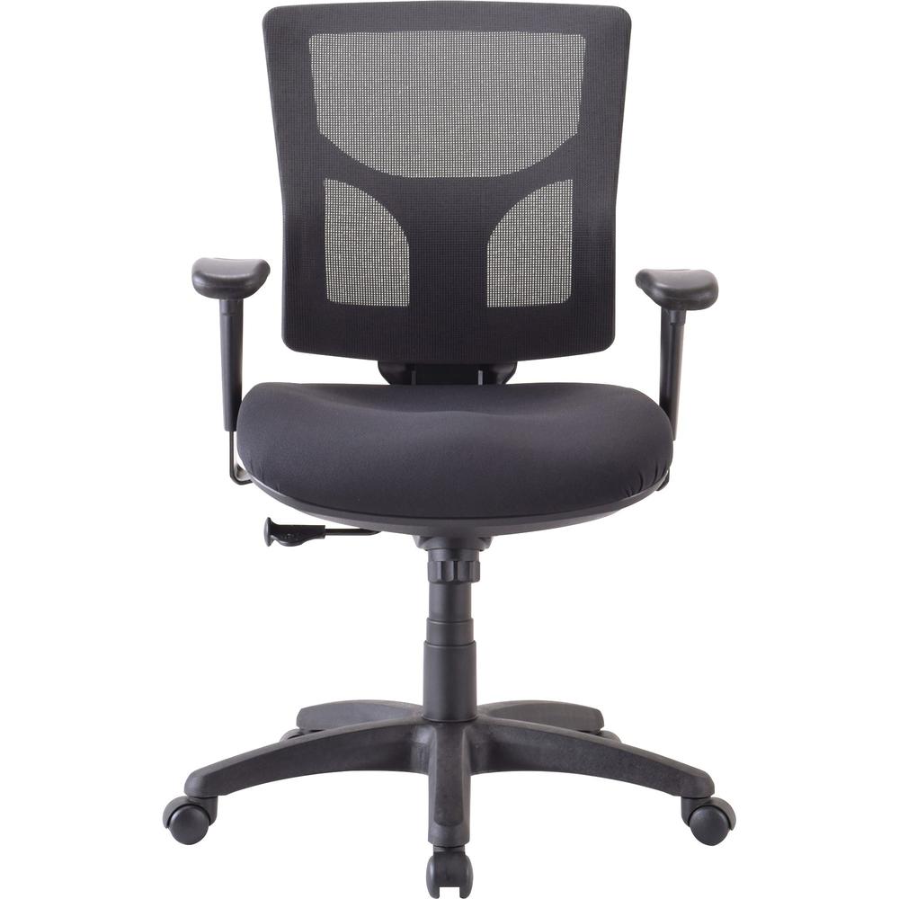 Lorell Conjure Executive Mid-back Swivel/Tilt Task Chair - Fabric Seat - Mid Back - Black - 1 Each. Picture 4