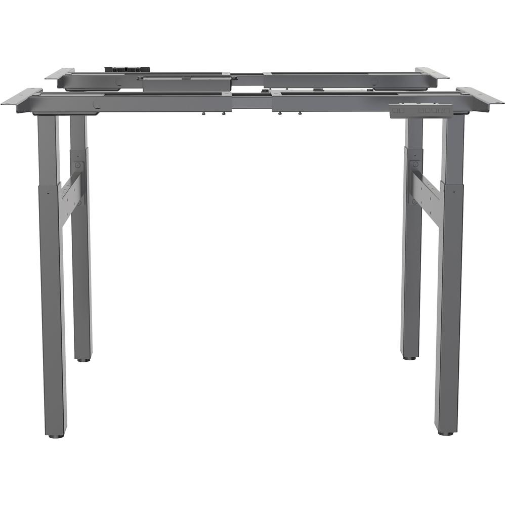 Lorell 2-Tier Sit/Stand Double Base - 220 lb Capacity - 28.30" to 46" Adjustment - 71" Height x 42.50" Width x 22" Depth - Assembly Required - 1 Each. Picture 2