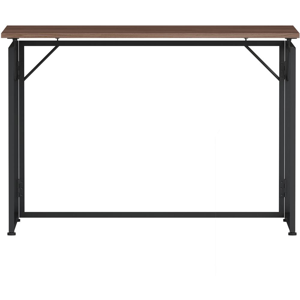 Lorell Folding Desk - For - Table TopWalnut Laminate Rectangle Top - Black Base x 43.30" Table Top Width x 23.62" Table Top Depth - 30" Height - Assembly Required - Brown - 1 Each. Picture 7