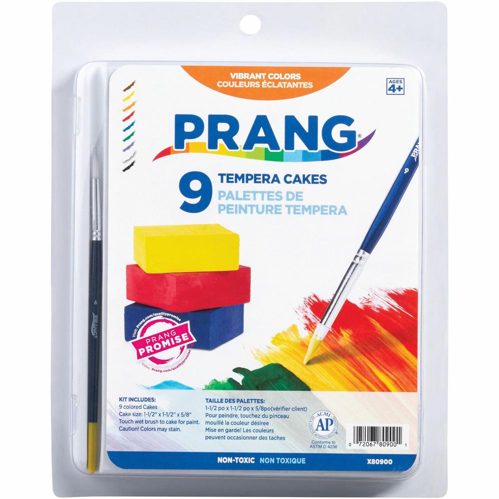 Prang Tempera Cakes Paint Kit - 9 / Set - Multicolor. Picture 5
