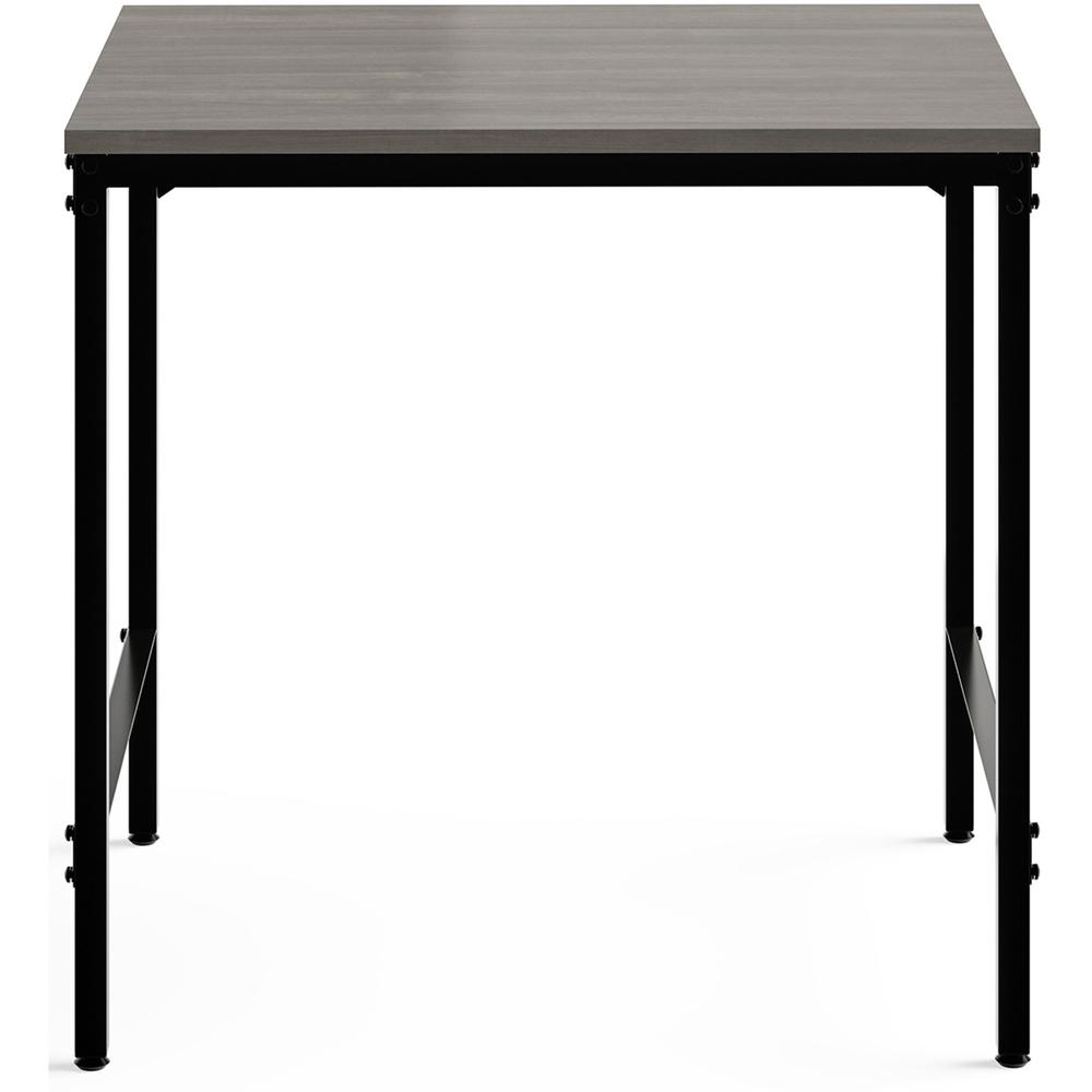 Safco Simple Study Desk - Neowalnut Rectangle, Laminated Top - Black Powder Coat Four Leg Base - 4 Legs - 30.50" Table Top Width x 23.50" Table Top Depth x 0.75" Table Top Thickness - 29.50" Height - . Picture 3