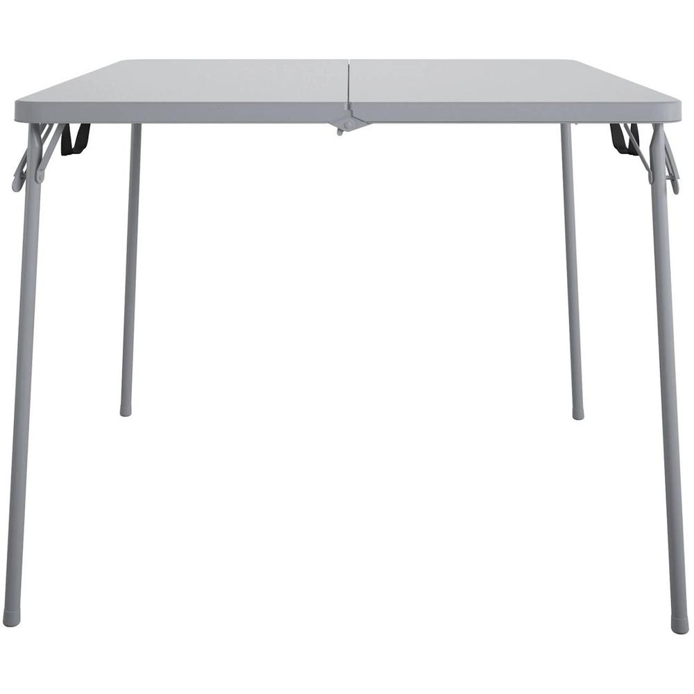 Cosco XL Fold-in-Half Card Table - Four Leg Base - 4 Legs - 38.50" Table Top Width x 38.50" Table Top Depth - 29.50" Height - Gray. Picture 3
