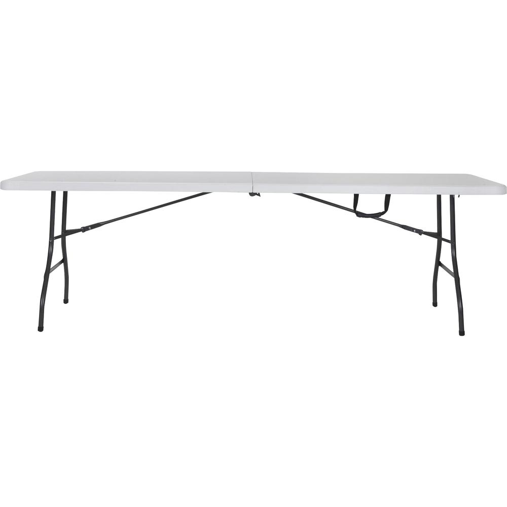 Cosco Fold-in-Half Blow Molded Table - Rectangle Top - Four Leg Base - 4 Legs - 300 lb Capacity x 30" Table Top Width x 96" Table Top Depth - 29.25" Height - White - 1 Each. Picture 5