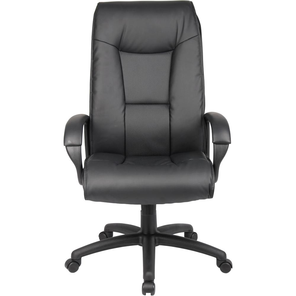 Boss Executive Leather Plus Chair - Black LeatherPlus Seat - Black LeatherPlus Back - 5-star Base - Armrest - 1 Each. Picture 10