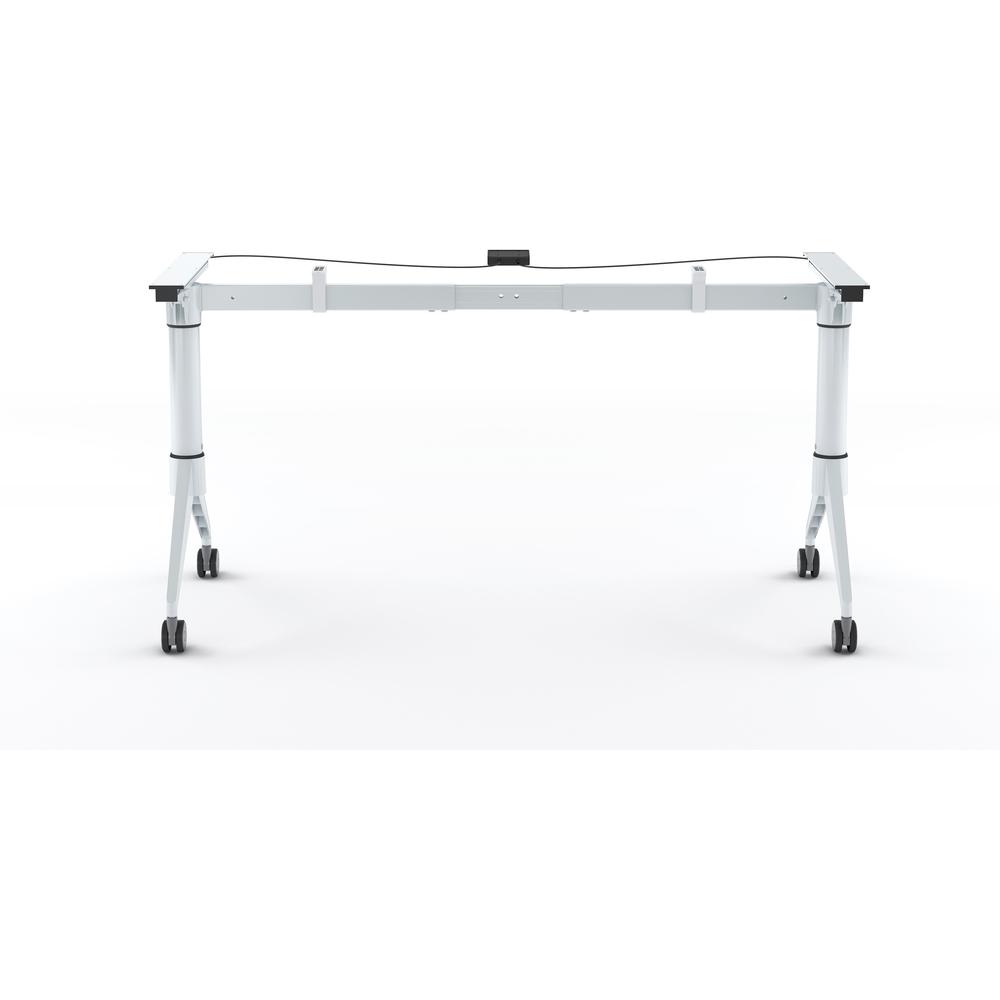 Lorell Spry Nesting Training Table Base - White Folding Base - 2 Legs - 29.50" Height - Assembly Required - Cold-rolled Steel (CRS) - 1 Each. Picture 3