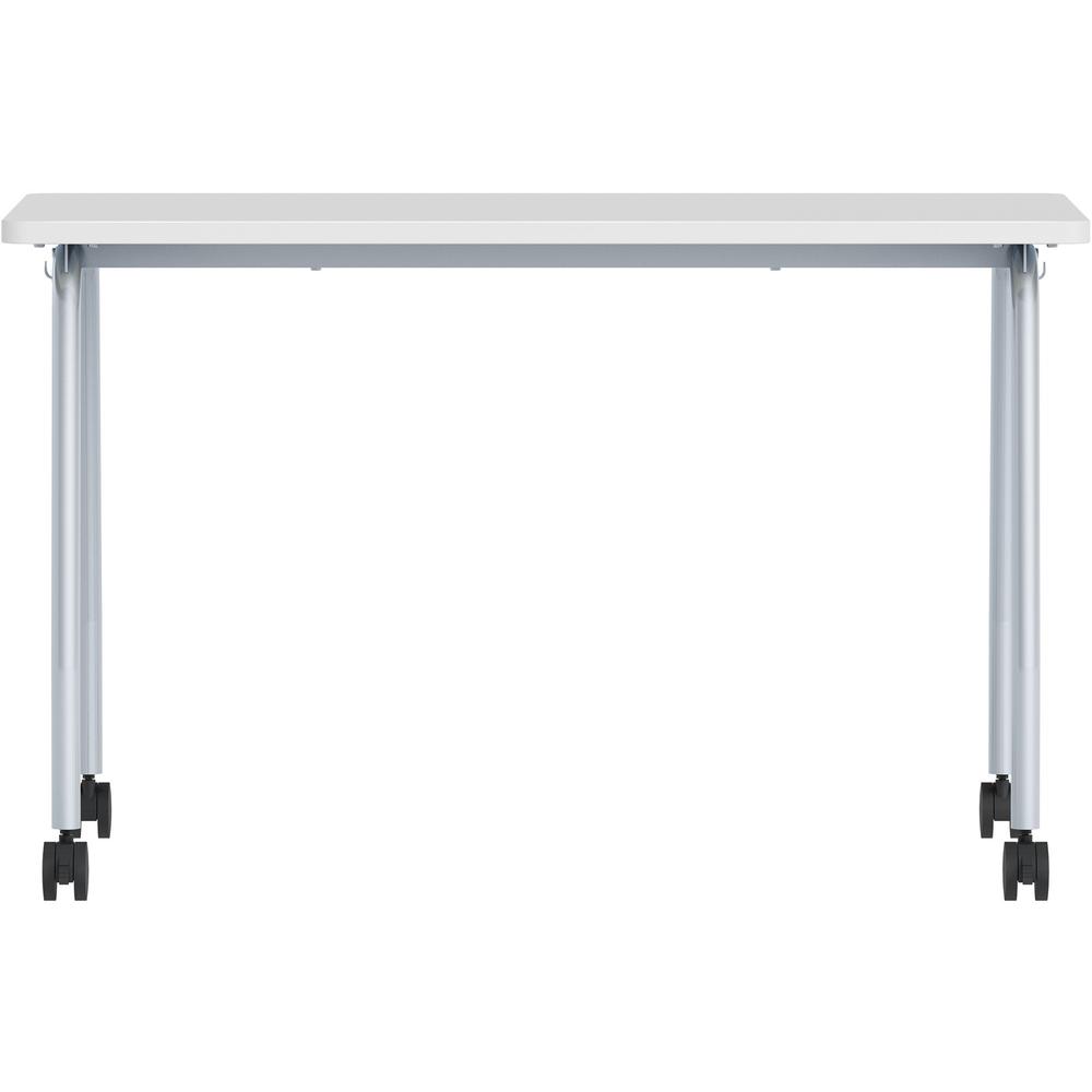 Lorell Training Table - Laminated Top - 300 lb Capacity - 29.50" Table Top Length x 23.63" Table Top Width x 1" Table Top Thickness - 47.25" HeightAssembly Required - Gray - Particleboard Top Material. Picture 8