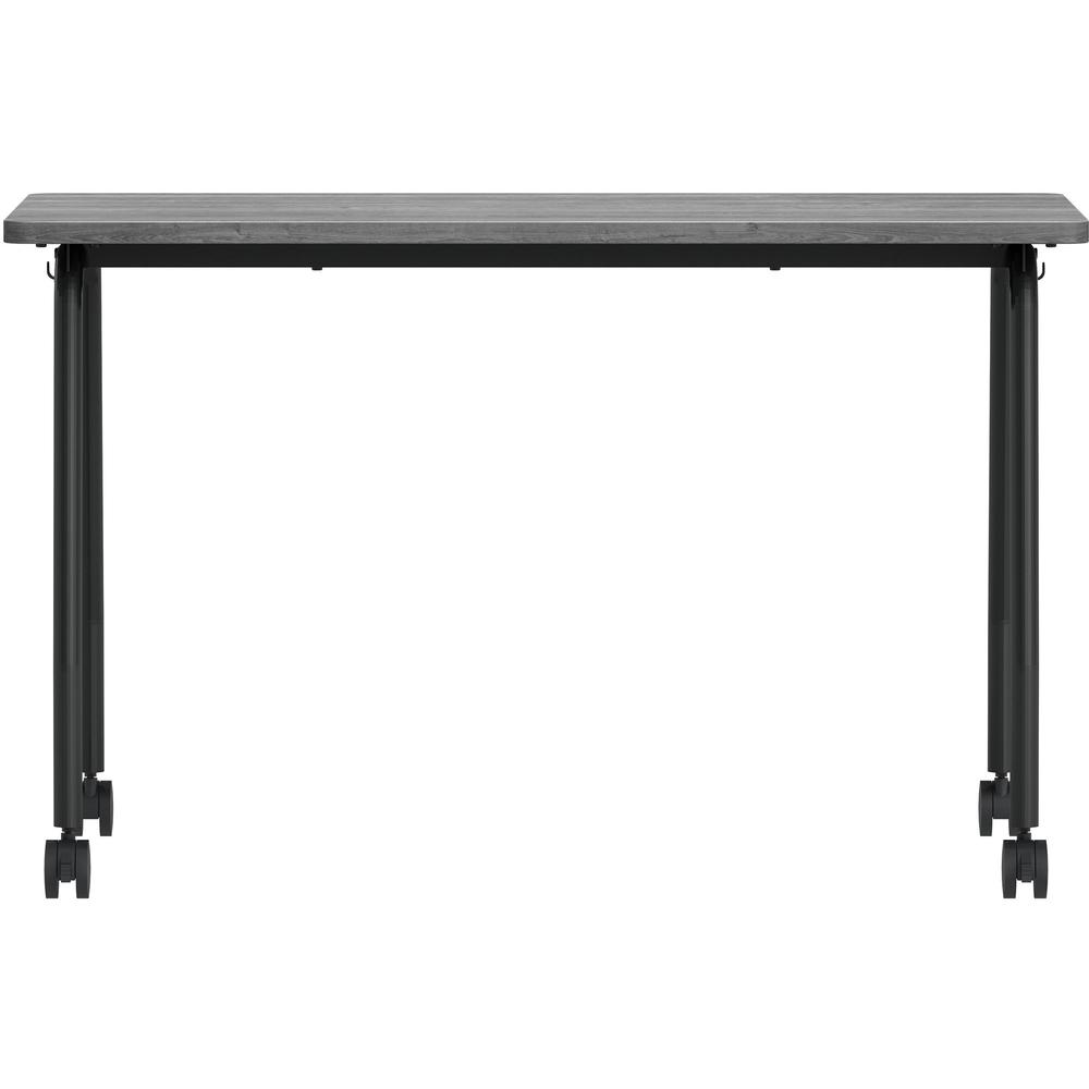 Lorell Training Table - Laminated Top - 300 lb Capacity - 29.50" Table Top Length x 23.63" Table Top Width x 1" Table Top Thickness - 47.25" HeightAssembly Required - Weathered Charcoal - Particleboar. Picture 12