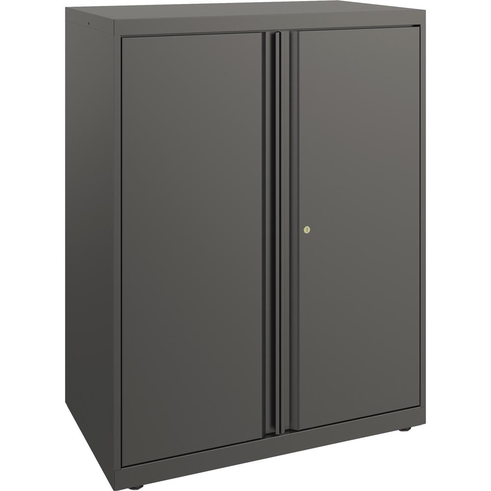 HON Flagship HFMSC183930RWB Storage Cabinet - 30" x 39" - Lockable, Leveling Glide, Removable Lock, Key Lock, Modular - Charcoal - Charcoal. Picture 2