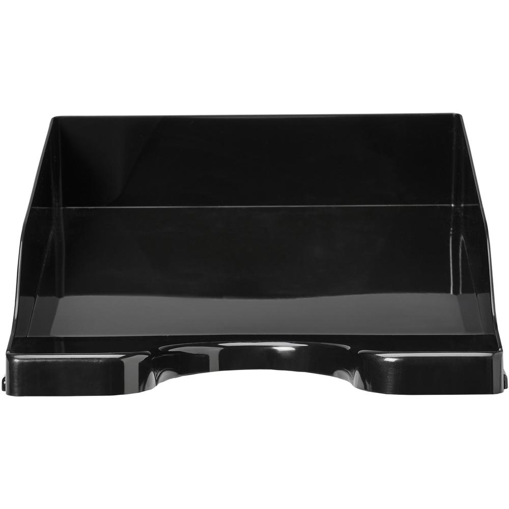 Deflecto AntiMicrobial DocuTray - 2.6" Height x 10.2" Width x 13.8" DepthDesktop - Antimicrobial, Interlockable, Stackable, Mildew Resistant - Black - Polystyrene. Picture 3