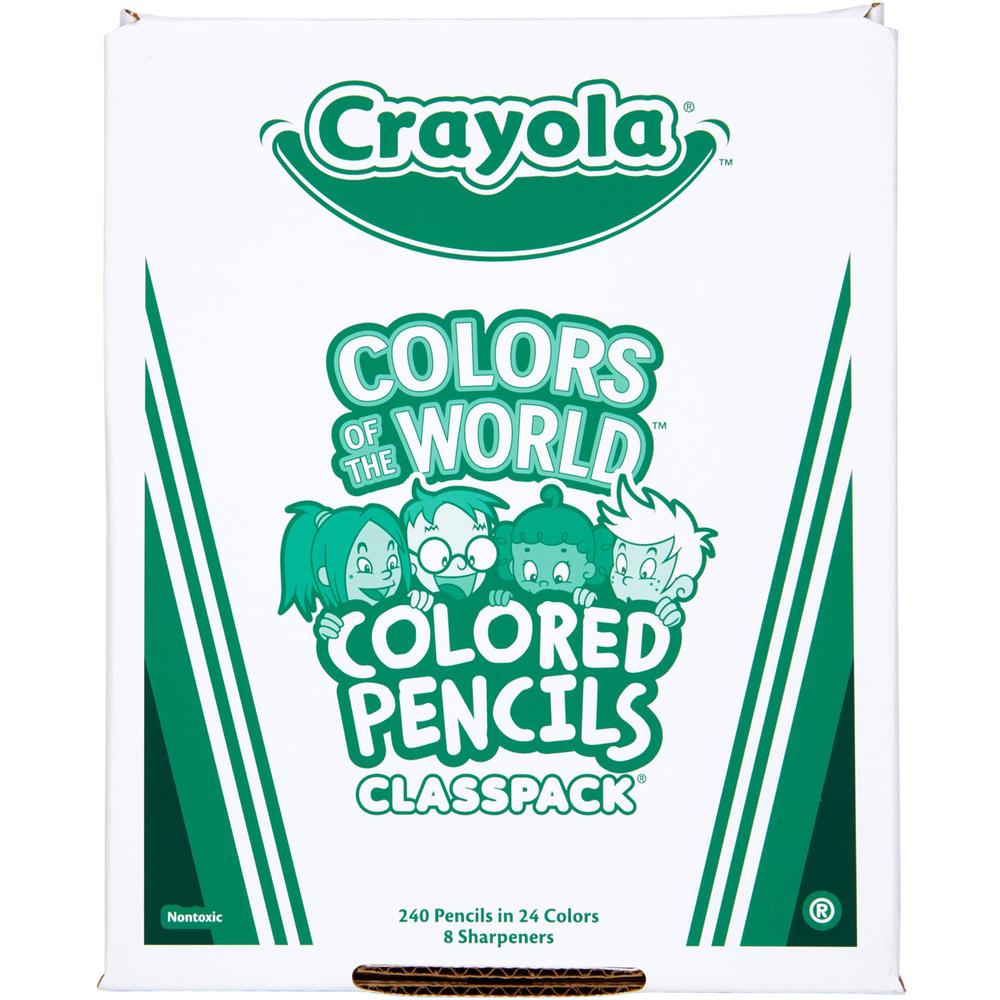 Crayola Colors of the World Colored Pencils - Assorted, Almond, Golden, Rose Lead - 240 / Case. Picture 9