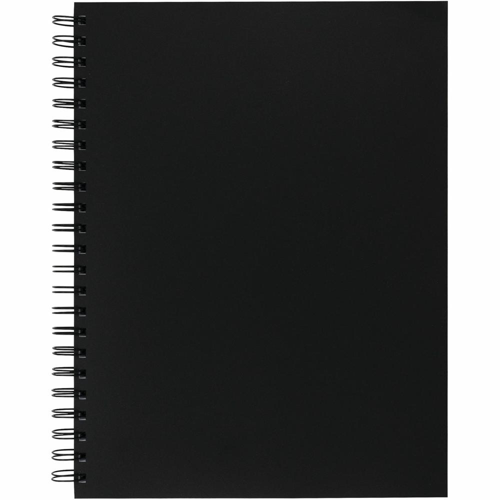 UCreate Poly Cover Sketch Book - 75 Sheets - Spiral - 70 lb Basis Weight - 12" x 9" - 12" x 9" - BlackPolyurethane Cover - Heavyweight, Acid-free Paper, Durable Cover, Perforated - 1 Each. Picture 3