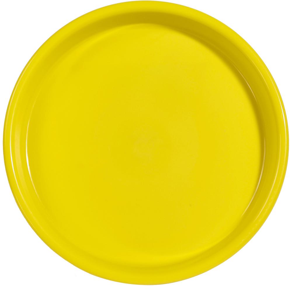 Deflecto Kids Antimicrobial Round Craft Tray - Accessories, Art, Craft - 1.61"Height x 13.07"Width x 13.07"Depth - 1 Each - Yellow - Polypropylene. Picture 3