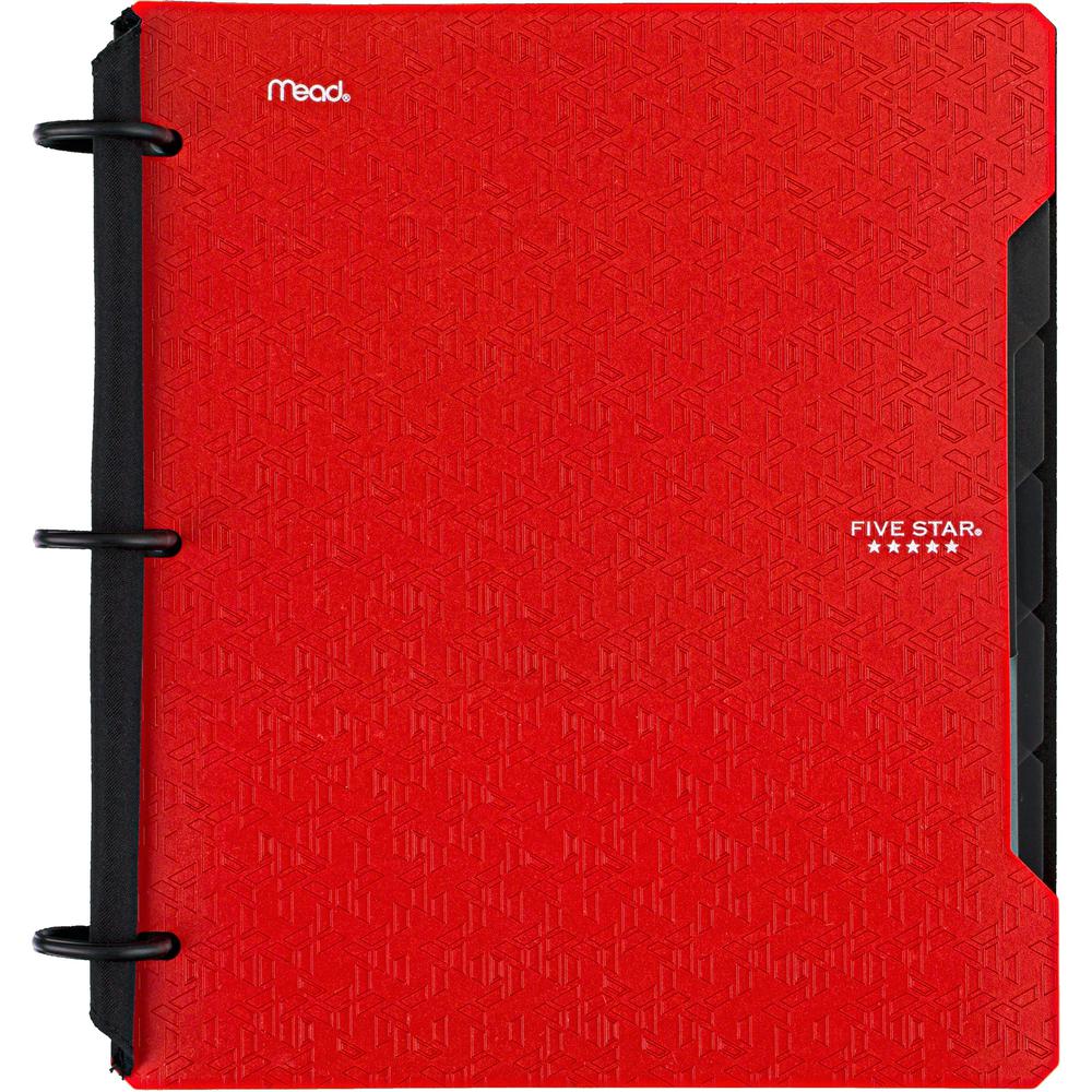 Mead Five Star Flex Hybrid NoteBinder - 1" Binder Capacity - 200 Sheet Capacity - 2 Pocket(s) - 5 Divider(s) - Plastic - Multi-colored - TechLock Ring, Durable, Foldable - 1 Each. Picture 2